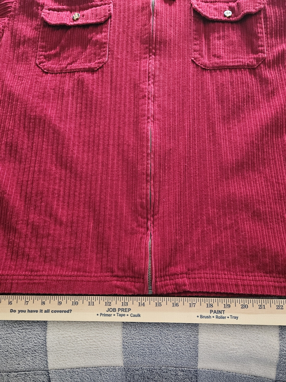 Northcrest Ribbed Zip-Front Utility Jacket - Raspberry Pink - Picture 9 of 11